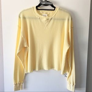 Light yellow flowy long sleeve